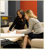 image of two clients in a meeting